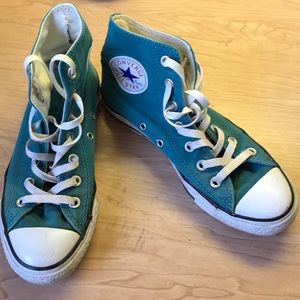 TEAL HIGH TOP CONVERSE SIZE 7